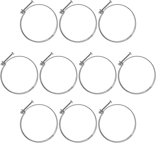 Miniatura 11 de POWERTEC Abrazadera de manguera de doble alambre de 2-1/2 pulgadas con perno, 10 abrazaderas de manguera ajustables para colector de polvo, manguera