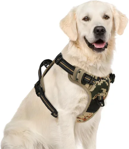 Miniatura 39 de PUPTECK Arnés para perro sin tirones para perros grandes, arnés para perro ajustable reflectante con mango de fácil control, arnés para mascotas