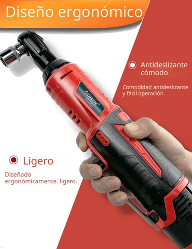 Miniatura 5 de AOBEN Juego de llaves de trinquete eléctricas inalámbricas, kit de herramientas de trinquete de 3/8 pulgadas 12 V con 2 paquetes de batería de iones