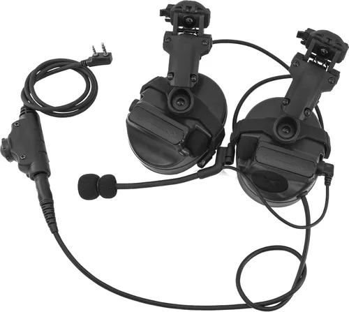 Miniatura 5 de HEARFALCOM Auriculares tácticos COMAT III Casco táctico Adaptador de riel ARC versión no militar Enfriamiento de ruido Auriculares de disparo con V2