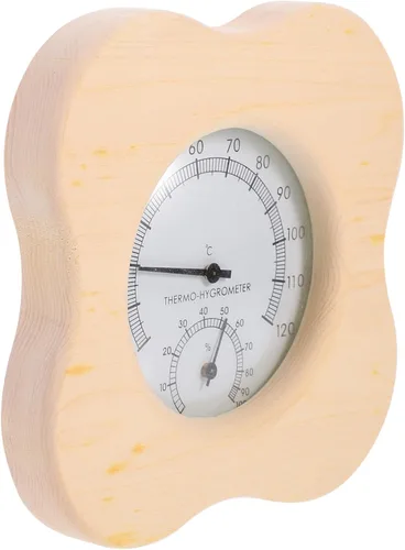 Miniatura 7 de NUOBESTY Multi-Functional Wooden Hygrometer Thermometer for Sauna Room, Indoor Humidity and Temperature Gauge, Sauna Accessories with Precise