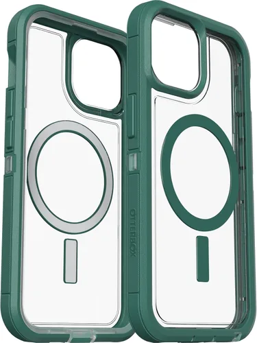 Miniatura 6 de OtterBox Funda transparente para iPhone 16e, 15, 14 y 13 Defender Series XT - Terciopelo Evergreen (transparente), sin pantalla, resistente, se