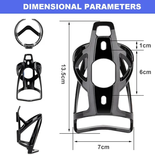 Miniatura 2 de Soporte para botella de agua para bicicleta, portabotellas de ciclismo, paquete de 2 unidades, ultraligero de plástico duradero, portavasos