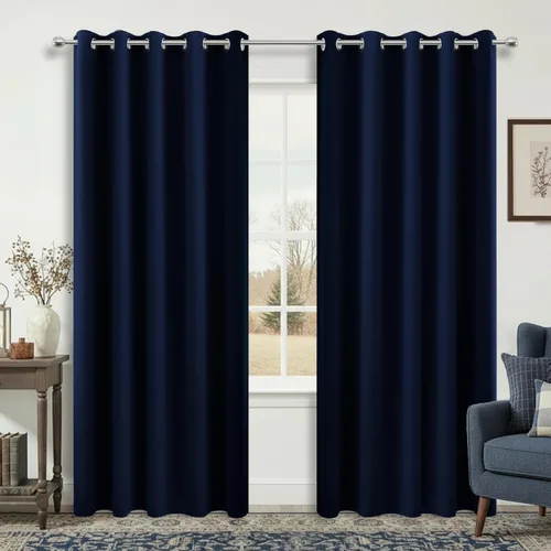 Miniatura 182 de Cortinas opacas de 72 pulgadas extra anchas para dormitorio, puerta corrediza de vidrio y patio, 2 paneles con ojales para oscurecer ventana grande