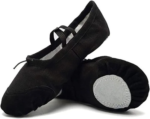 Zapatos de ballet para niñas, zapatillas de ballet para prácticas, zapatos de baile de lona con suela dividida, zapatos de ballet para mujeres y