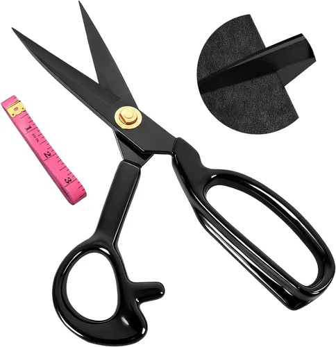 Tijeras de tela de alta resistencia de 8 pulgadas, tijeras a medida, cuchillas ultra afiladas y asas de agarre cómodo, para oficina, hogar, costura,