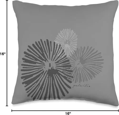 Miniatura 4 de Opihi Grey - Pala'ili Almohada de tiro 16x16, multicolor