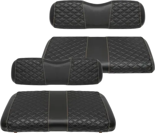 Miniatura 36 de Fundas de asiento de carrito de golf, delanteras y traseras, impermeables y resistentes al sol, de piel de vinilo de grado marino, accesorios