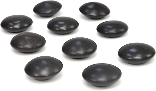 Miniatura 2 de Master Massage Paquete de herramientas de masaje de piedra caliente de basalto negro con forma de contorno de 10 piezas, piedras de lava negra
