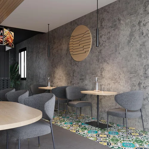 Miniatura 3 de BAYYA Papel tapiz de hormigón gris de 24x354 pulgadas en rollo, despegar y pegar, papel de contacto grueso texturizado gris, vinilo con aspecto