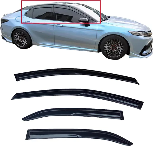 Miniatura 12 de Viseras adhesivas para ventana, protectores de lluvia compatibles con Honda Civic Hatchback 2022-2025, visera de ventilación lateral, deflector