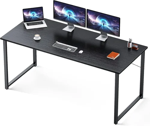 Miniatura 22 de Coleshome Escritorio para computadora de 48 pulgadas, escritorio moderno de estilo simple para oficina en casa, escritorio de estudio para Roble gris