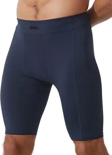Miniatura 3 de MIZOK Pantalones cortos de compresión elásticos para hombre con bolsillo