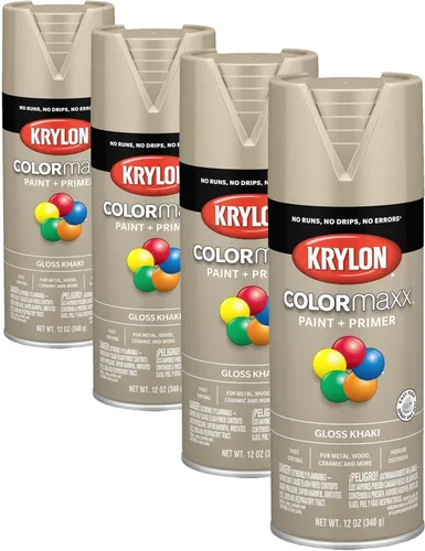 Miniatura 59 de Krylon K05599007 COLORmaxx Pintura en aerosol y base para uso en interiores y exteriores, color gris brillante para maquinaria, 12 onzas