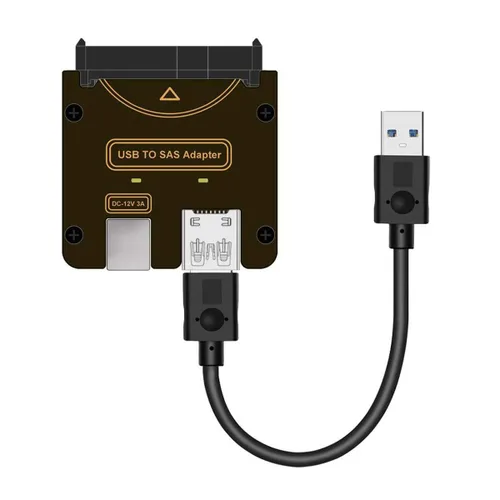 CY SFF-8482 SAS 29Pin a USB3.0 Adaptador de disco duro de 5 Gbps con chipset y puerto de alimentación (necesita fuente de alimentación de 12 V/3A)