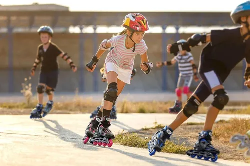 Miniatura 6 de Inline Skates for Girls and Boys, with Knee Pads, Elbow Pads and Wrist Guards, Gel Wheels, Adjustable Sizing, for Men, Women, Girls, Boys, High