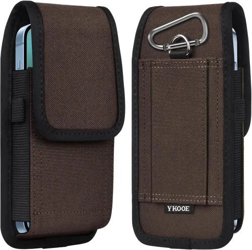 Miniatura 13 de ykooe Funda de Nylon para Cinturón de Teléfono Celular Compatible con iPhone 17 Pro Max, Galaxy S25/S24/S23/S22 Ultra A16 A15 A14 A13, Moto G Negro
