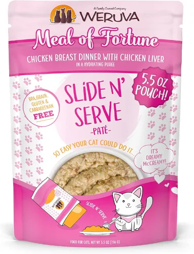 Miniatura 27 de Weruva Slide N' Serve Paté, alimento húmedo para gatos, Let's Make a Meal, cena de cordero y caballa, bolsa de 2.8 oz (80 g) (paquete de 12)