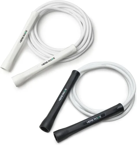 Hererope - Cuerda de saltar de PVC de 0.236 in para hombres y mujeres, fitness, velocidad, trucos, entrenamiento cardiovascular, cuerda de saltar de