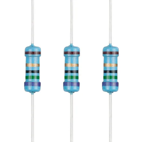 Miniatura 119 de 100 resistencias de 1 ohm 1/2 W (0.5 vatios) ±1% tolerancia de película metálica, resistencia fija de múltiples valores de resistencia opcional