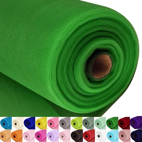 Miniatura 10 de Rollos de tela de tul, 54 pulgadas por 10 yardas (30 pies), cinta de tul para decoración de fiestas de boda, rollo de tela transparente en bobina