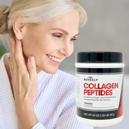 Miniatura 9 de Beverly International Polvo de proteína de péptidos de colágeno. Aspecto juvenil: piel, cabello, uñas, huesos y salud de las articulaciones. Fácil