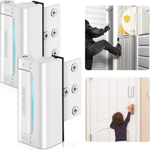 Miniatura 8 de Cerradura de seguridad para puertas del hogar, cerradura de refuerzo de metal mejorada, 3" que soporta 1000 libras de impacto para puertas