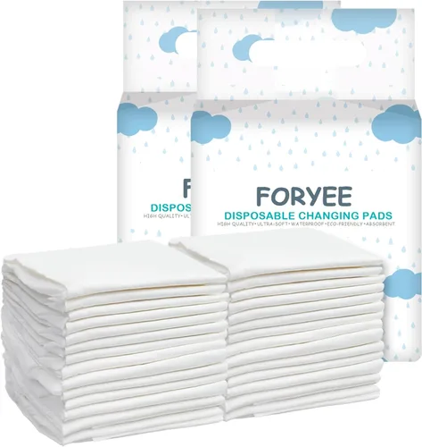 Almohadillas desechables para cambiador de bebé 17 x 13 pulgadas (paquete de 25) Almohadillas impermeables de tela no tejida suave y transpirable