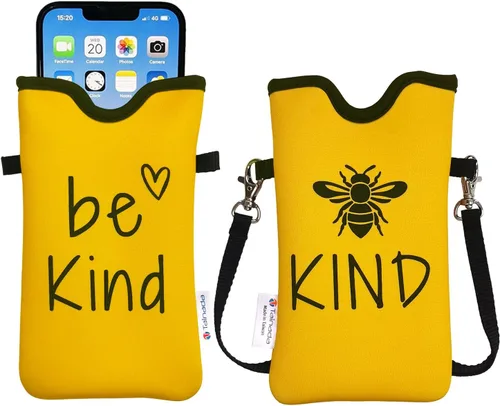 Miniatura 27 de Tainada Funda Estuche Bolsa de Neopreno para Teléfono para Hombres y Mujeres con Correa Cruzada/Cordón para el Cuello para iPhone 17/16/15 Pro Max
