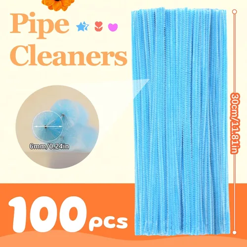 Miniatura 124 de Zlulary Juego de 100 limpiapipas de chenilla, de color sólido, para limpiar tuberías, manualidades, manualidades, decoración, tallos de felpilla Gris