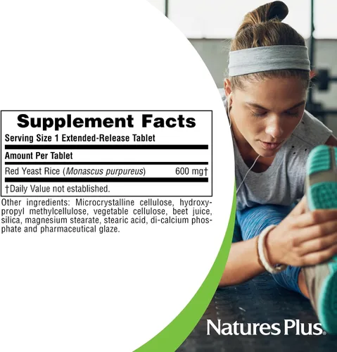 Miniatura 4 de NaturesPlus Herbal Actives - Arroz de levadura roja, liberación prolongada, 30 tabletas, sin OMG, vegetariano, sin gluten, 30 porciones