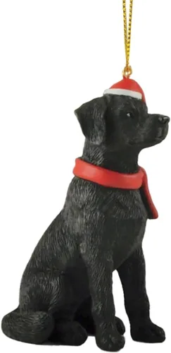 Miniatura 4 de Figurino de Adorno Colgante de Árbol de Navidad de Labrador Negro - Adorno de Labrador Negro, Adornos de Perro para Vacaciones, Relleno de Calcetas