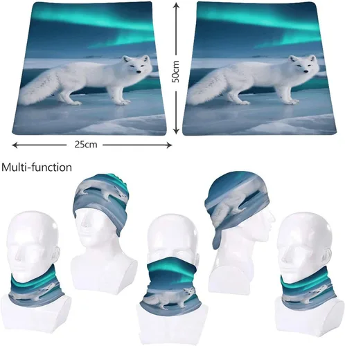 Miniatura 8 de Arctic Fox Neck Gaiter Breathable & Moisture-Wicking Face Mask Bandana Balaclava Sun Protection Face Cover Scarf Lightweight Seamless Design for