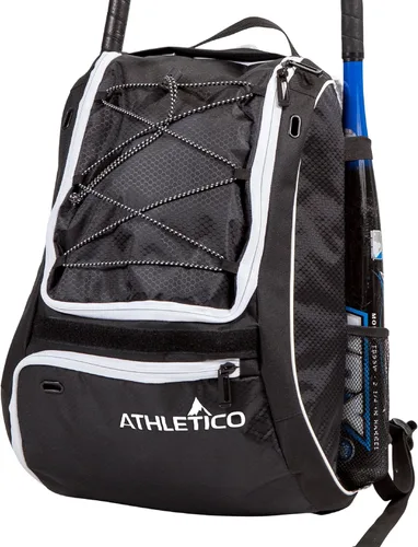 Athletico - Mochila para bate de béisbol, mochila para equipamiento y accesorios de béisbol, T-Ball y sóftbol para jóvenes y adultos | Para guardar