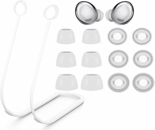 Kit de puntas de oreja para Galaxy Buds Pro SM-R190, cordón de silicona suave antipérdida, correa de repuesto para el cuello, accesorios de piel