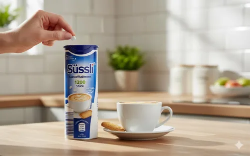 Miniatura 3 de süssli Suessli - Tabletas edulcorantes alemanas 1200 unidades en dispensador, receta sin lactosa, importado de Alemania