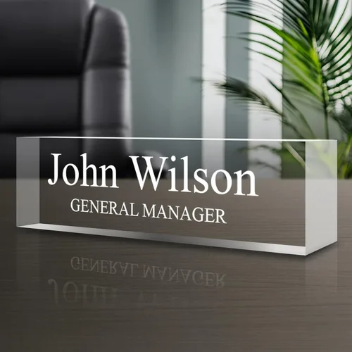 Miniatura 35 de Placa de nombre personalizada para escritorio, placas de nombre grabadas personalizadas para hombre, regalos del día del jefe para jefe, decoración