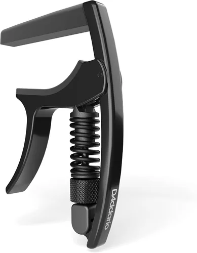 Miniatura 9 de D'Addario Cejilla de guitarra - NS Artist - Para guitarras eléctricas y acústicas de 6 cuerdas - Uso de una sola mano - Soporte de púas integrado