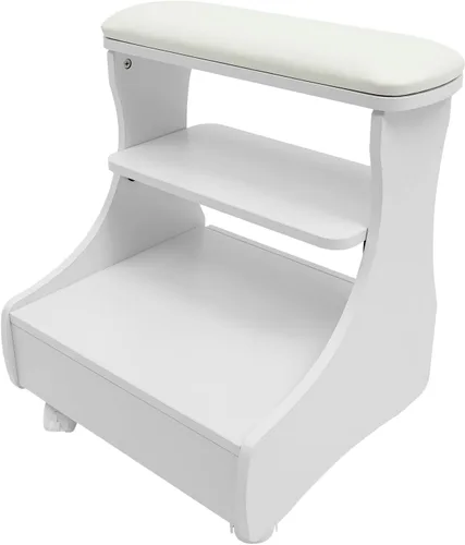 Miniatura 9 de Pedicura Reposapiés Baño de Pies Carrito Reposapiés Pedicura Manicura Silla Taburete de baño con ruedas Capacidad de 44.09 lbs Soporte Soporte