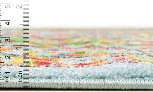 Miniatura 5 de Unique Loom Calypso Collection - Alfombra rectangular de 2 x 3 pies, color aguamarina y azul marino