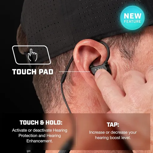 Miniatura 3 de AXIL GS Extreme 3.0 Protección Auditiva para Tiro – Negro – Mejora Auditiva y Aislamiento de Ruido Auriculares Bluetooth – Protección Auditiva 5X