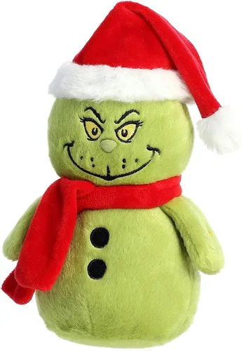 Miniatura 5 de Aurora® Figura de Dr. Seuss™ Muñeco de Nieve Grinch de Peluche - Juguete de Peluche con Licencia Oficial para Juego Imaginativo - Perfecto