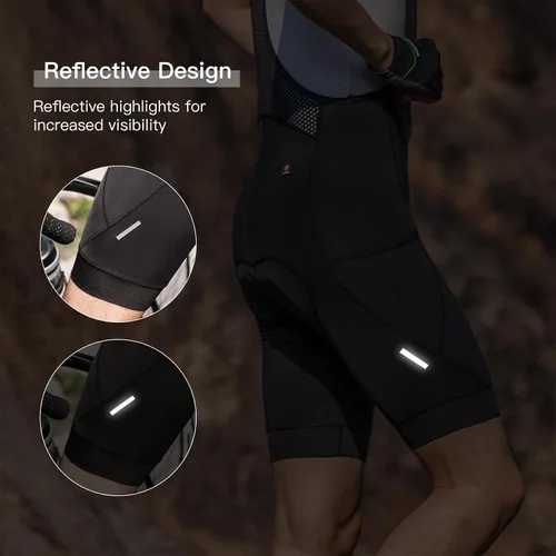 Miniatura 4 de Santic Pantalones cortos de ciclismo para hombre, acolchado 4D, transpirable, para ciclismo de carretera, ciclismo, ciclismo, ciclismo, gel de viaje