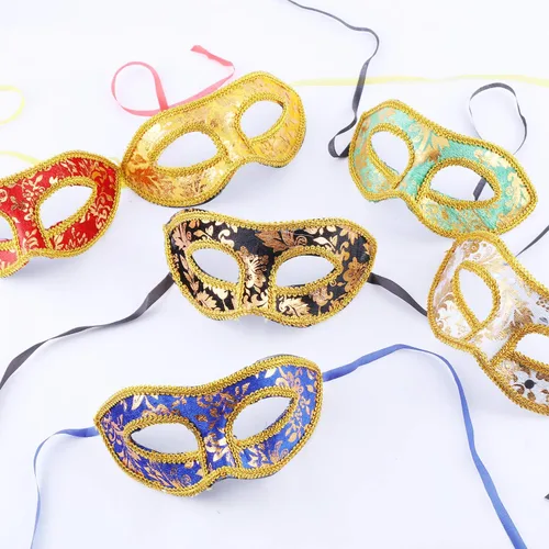 Miniatura 5 de Youthful 14 máscaras retro unisex, máscaras de media cara, máscaras para fiesta, máscaras venecianas vintage, máscaras de baile de graduación