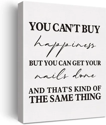 LEXSIVO Nail Tech - Lienzo impreso para pared, decoración de salón de uñas, con texto en inglés "You Can't Buy Happiness But You Can Get Your Nails