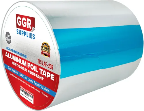 Miniatura 10 de GGR Supplies AF-20R Cinta de papel de aluminio resistente al calor de alta temperatura de grado profesional/industrial ideal para HVAC, reparación