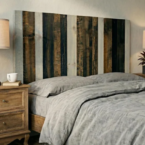Diseño mixto: cabecero hecho a mano. Se monta en pared: Fácil instalación:, Madera, Mezcla de todo terreno. | Wall Mount, Adjustable Height, Made in