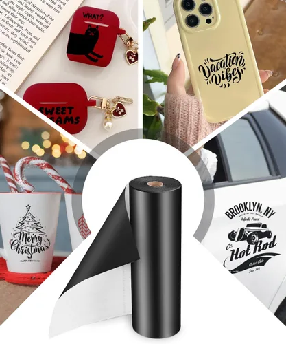 Miniatura 5 de Lzerking Vinilo permanente – Rollo de vinilo adhesivo negro mate de 12 pulgadas x 100 pies, compatible con Cricut, Silhouette, Cameo, troqueladoras