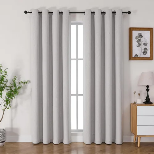 Miniatura 19 de Joydeco - Juego de 2 paneles de cortinas opacas de 63 pulgadas, 2 cortinas largas con aislamiento térmico burg, cortinas de oscurecimiento
