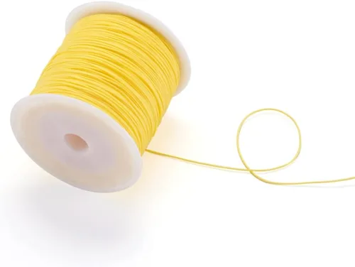 Miniatura 31 de Cheriswelry 100 yardas/rollo de cuerda trenzada de nailon de 0.031 in, color azul cielo claro, cordón de nudo chino, cuerda de cuentas